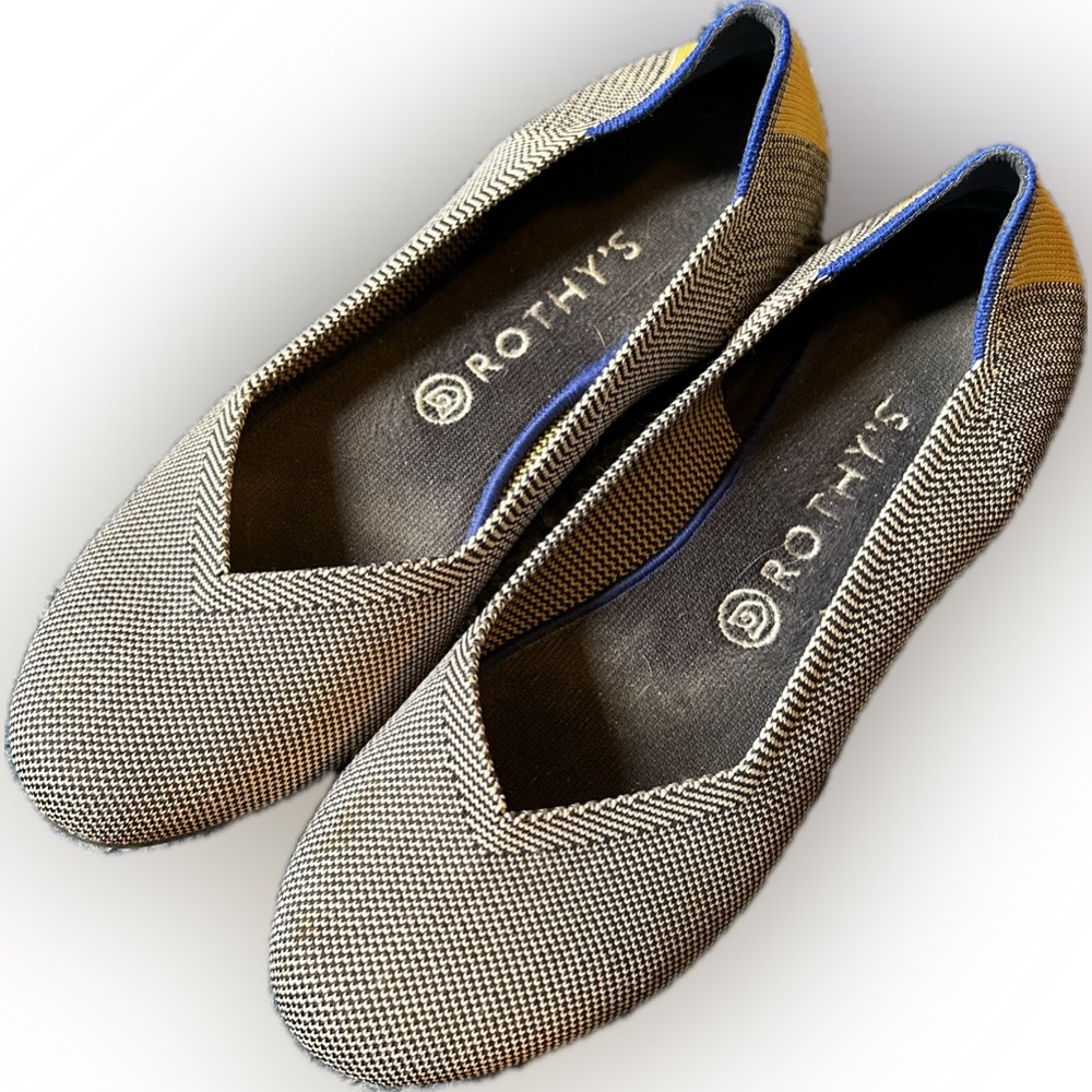 Rothy's Blue Flats with Knit Texture 10.5